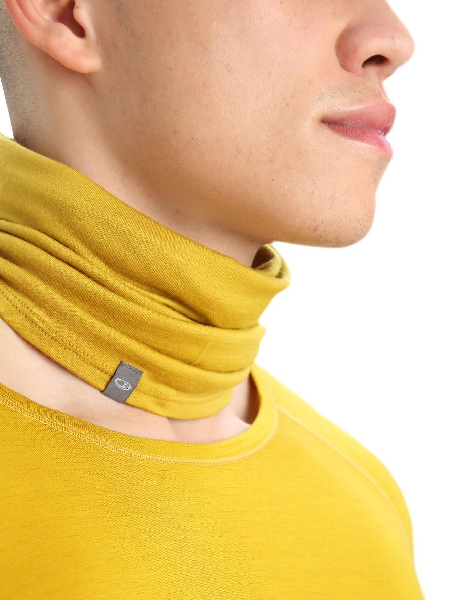 Men's Icebreaker Unisex Merino Flexi Chute Scarves Silent Gold | CA 1879RVDW